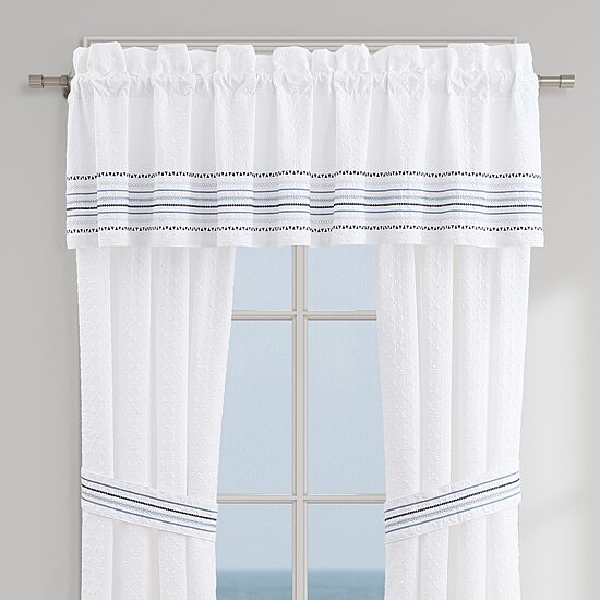 Queen Street Blue Haven Rod Pocket Tailored Valance