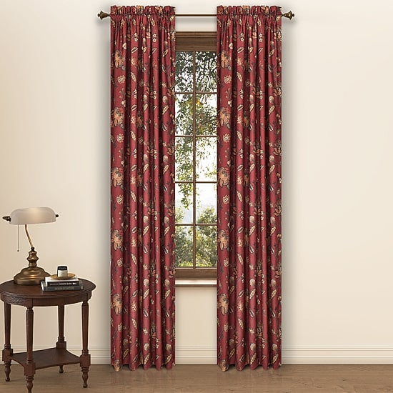 Royal Court Bari Rod Pocket Room Darkening Set of 2 Curtain Panel