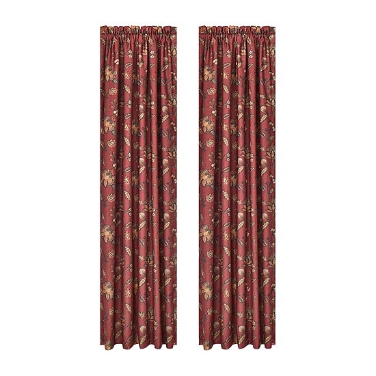 Royal Court Bari Rod Pocket Room Darkening Set of 2 Curtain Panel