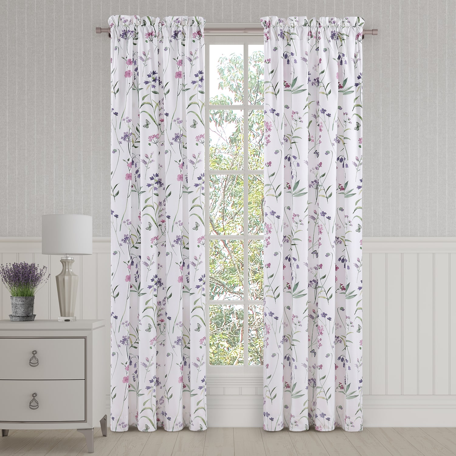 Royal Court Nola Rod Pocket Room Darkening Set of 2 Curtain Panel