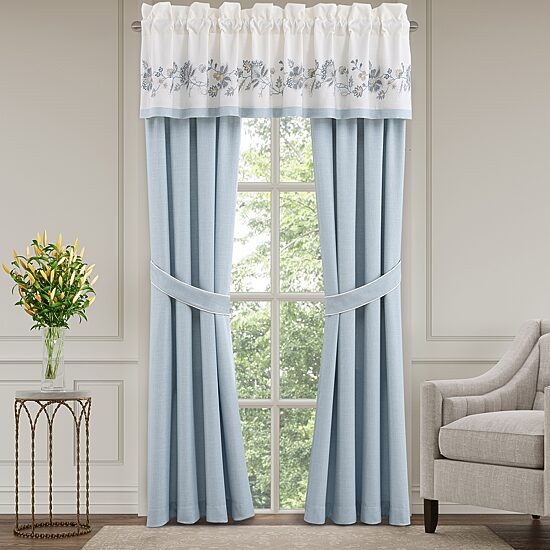 Queen Street Gardenia Bliss Rod Pocket Tailored Valance