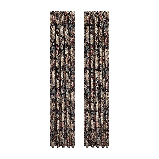 Royal Court Calabria Rod Pocket Room Darkening Set of 2 Curtain Panel