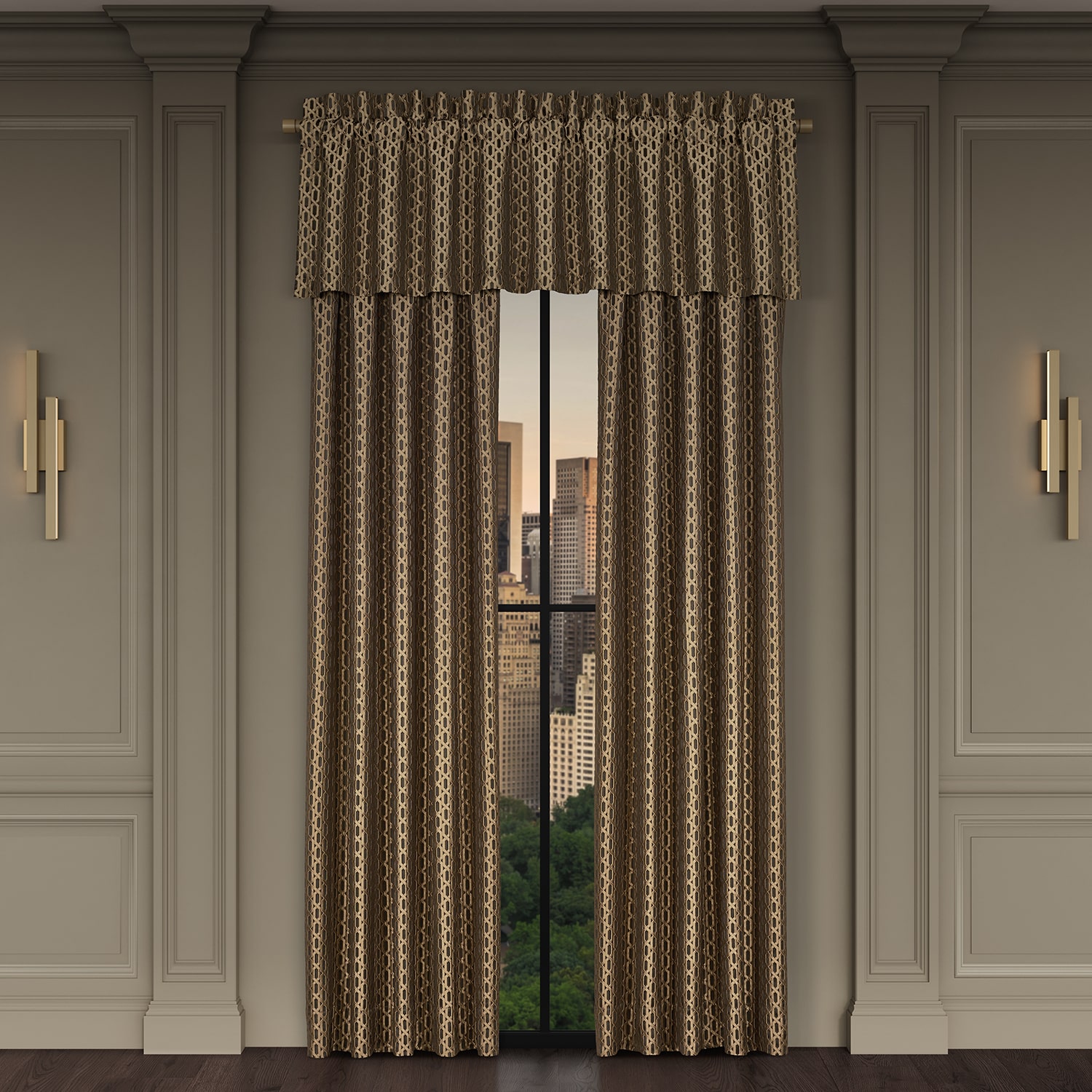 Queen Street Melbourne Rod Pocket Room Darkening Set of 2 Curtain Panel