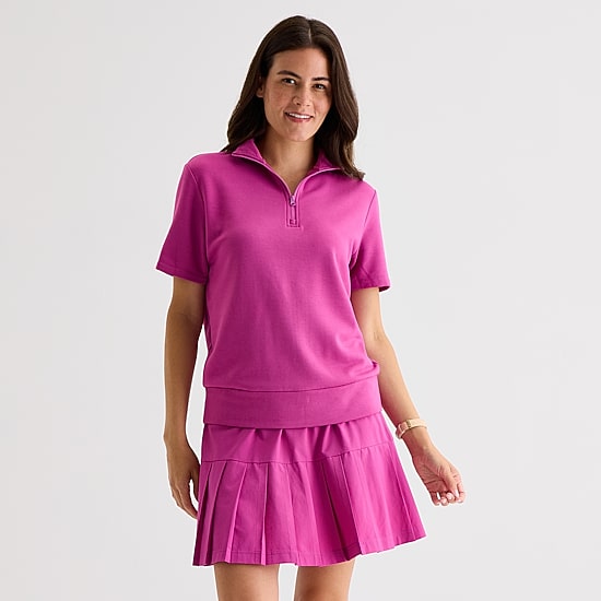 St. John's Bay Womens Short Sleeve Polo Shirt