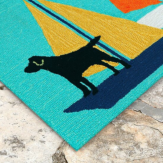 Liora Manne Frontporch Sailing Dog Kitchen Runner