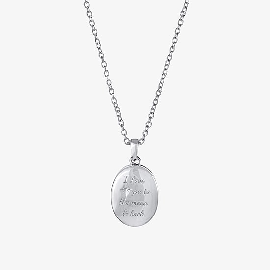 Silver Reflections Womens Pure Silver Over Brass 18 Inch Locket Necklace