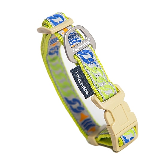 Touchdog Chain Printed Tough Stitched Embroidered Collar 4 Ft Dog Leash