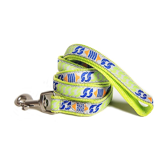 Touchdog Chain Printed Tough Stitched Embroidered Collar 4 Ft Dog Leash
