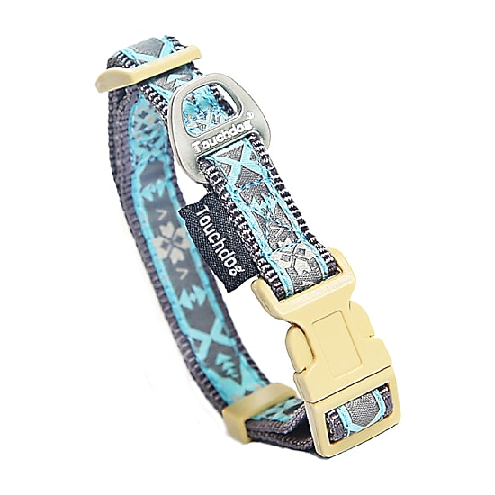 Touchdog Shape Patterned' Tough Stitched Embroidered Collar 4 Ft Dog Leash