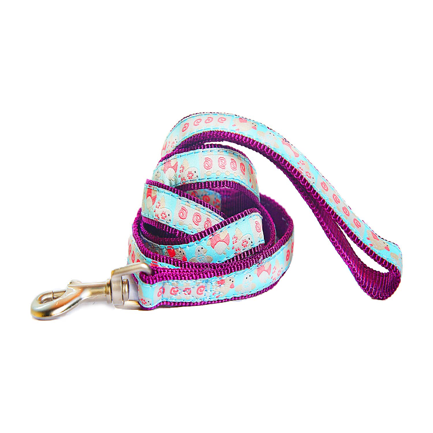 Touchdog Avery Patterned' Tough Stitched Embroidered Collar Dog Leash
