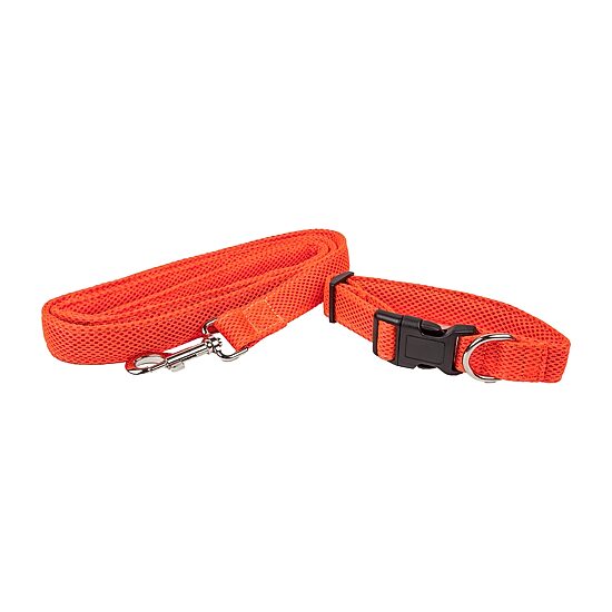 Pet Life Aero Mesh 2-In-1 Dual Sided Comfortable And Breathable Adjustable Mesh-Collar 4 Ft Dog Leash