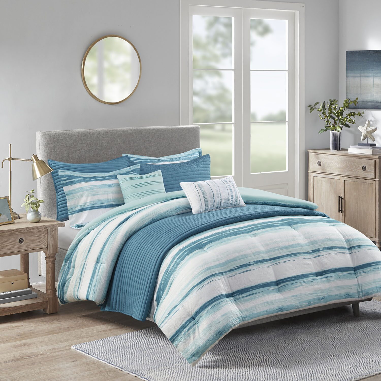 Madison Park Anchorage 8-pc. Comforter and Coverlet Set