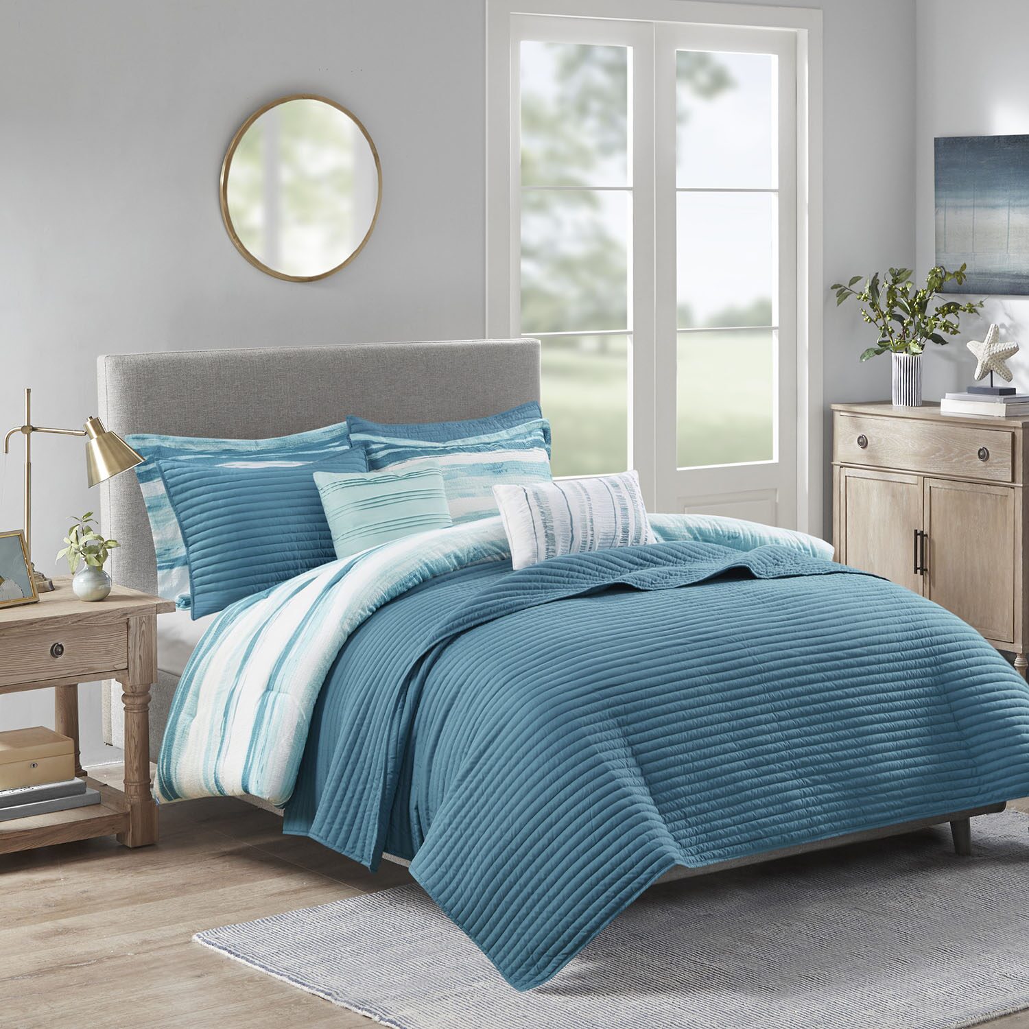 Madison Park Anchorage 8-pc. Comforter and Coverlet Set