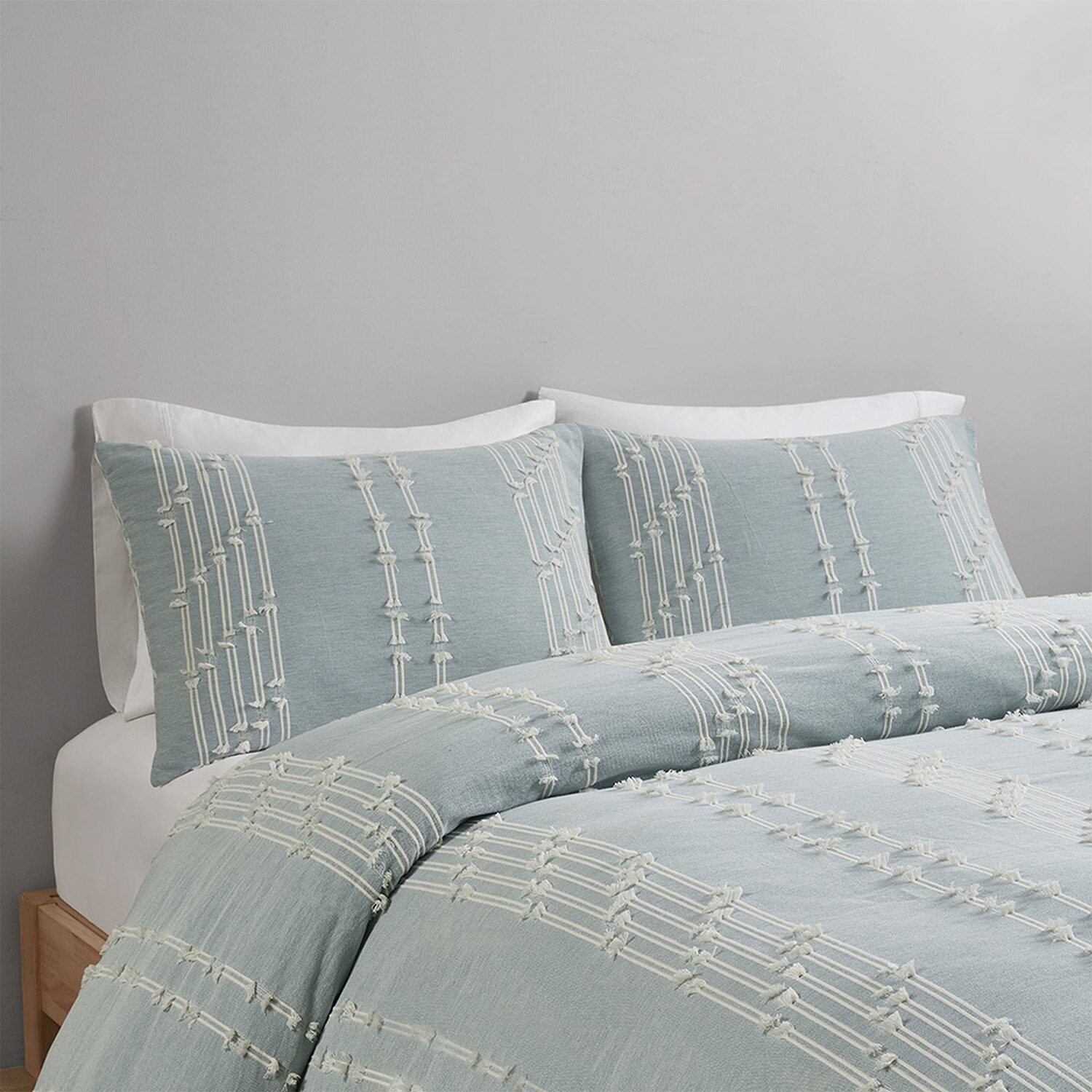 INK+IVY Kara 3 Piece Cotton Jacquard Comforter Set