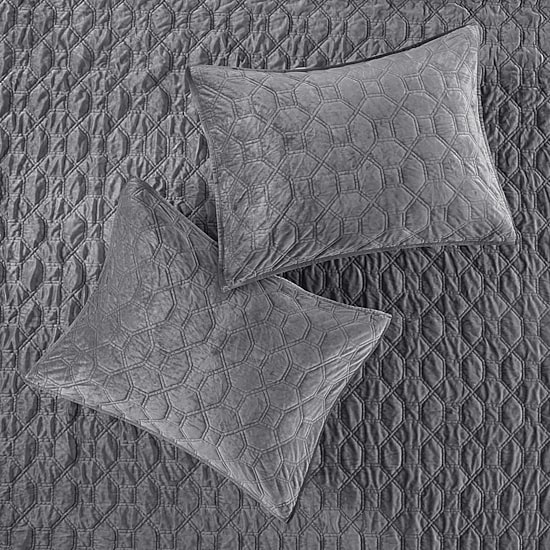 Madison Park Emery 3-Pc Velvet Quilt Set