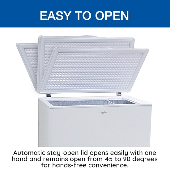 Koolatron Large Chest Freezer 7.0 cu ft (195L) White- Manual Defrost
