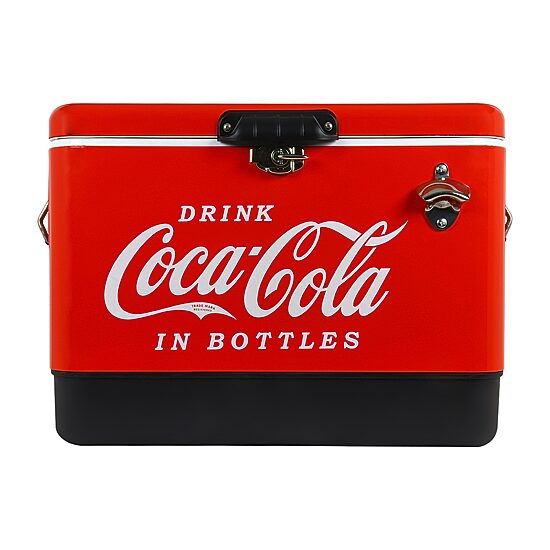 Coca-Cola Ice Chest Cooler with Bottle Opener- 51L (54 qt)- 85 Cans