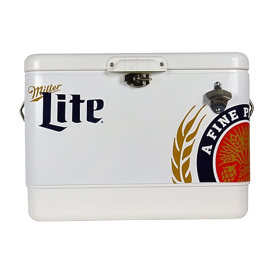 Miller Lite Ice Chest Cooler with Bottle Opener- 51L (54 qt)- 85 Cans
