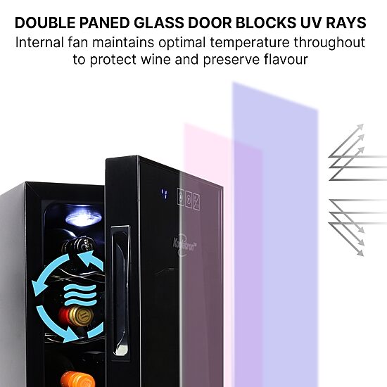 Koolatron Urban Series 8 Bottle Wine Cooler Freestanding Wine Fridge