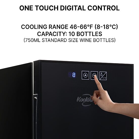 Koolatron Urban Series 10 Bottle Wine Cooler Freestanding Wine Fridge