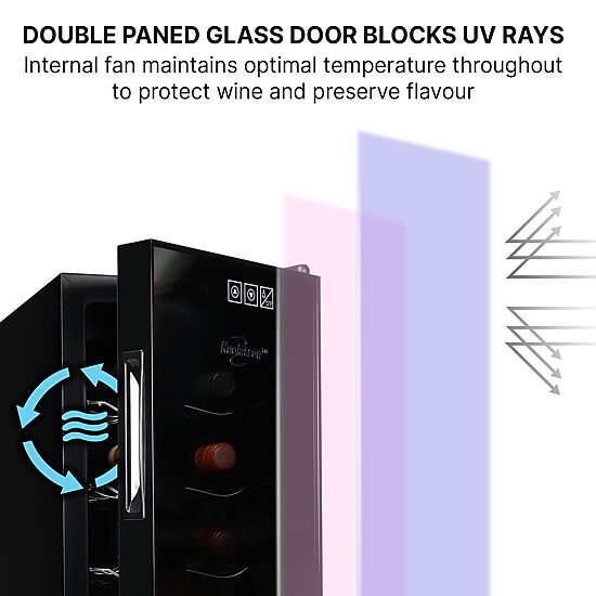 Koolatron Urban Series 10 Bottle Wine Cooler Freestanding Wine Fridge