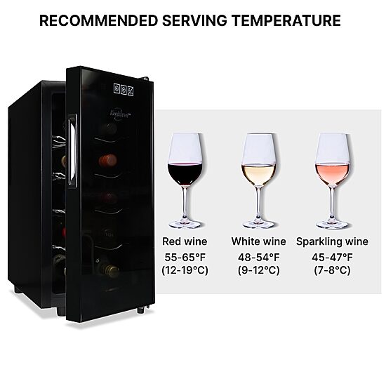 Koolatron Urban Series 10 Bottle Wine Cooler Freestanding Wine Fridge