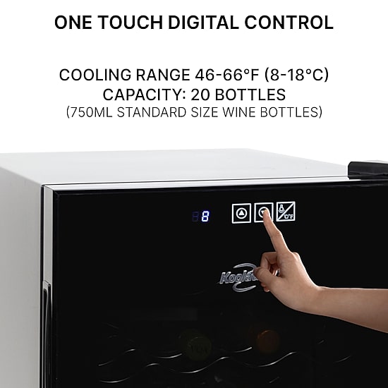 Koolatron 20 Bottle Wine Cooler Freestanding Thermoelectric Wine Fridge