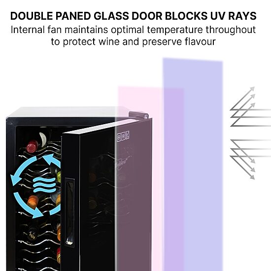 Koolatron 20 Bottle Wine Cooler Freestanding Thermoelectric Wine Fridge