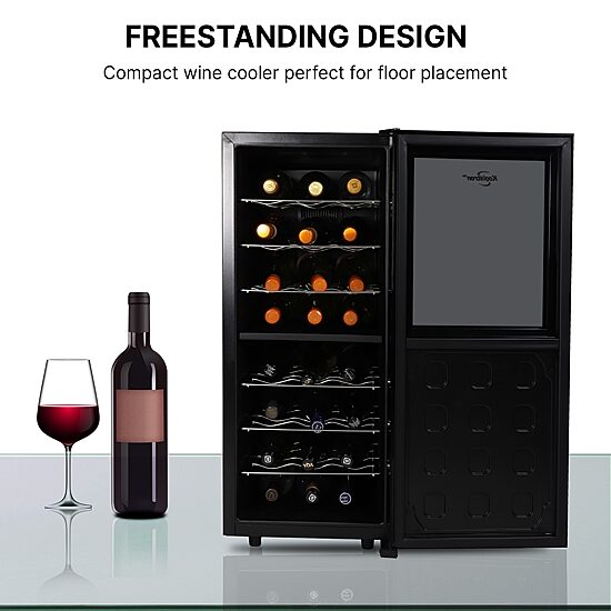 Koolatron 24 Bottle Dual Zone Wine Cooler Freestanding Wine Fridge
