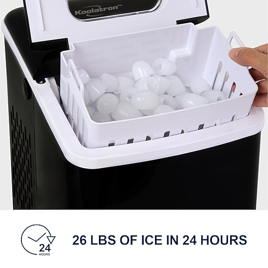 Koolatron KIM-26 Compact Countertop Ice Maker with Digital Controls