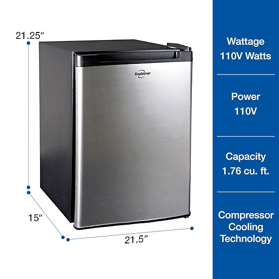 Super Kool 45 Portable Fridge 1.76 Cu Ft 12V Stainless Steel