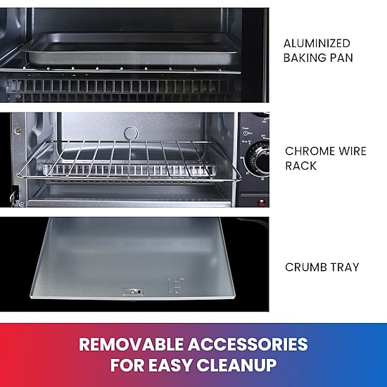 Total Chef 4-Slice Toaster Oven- 1000 Watts