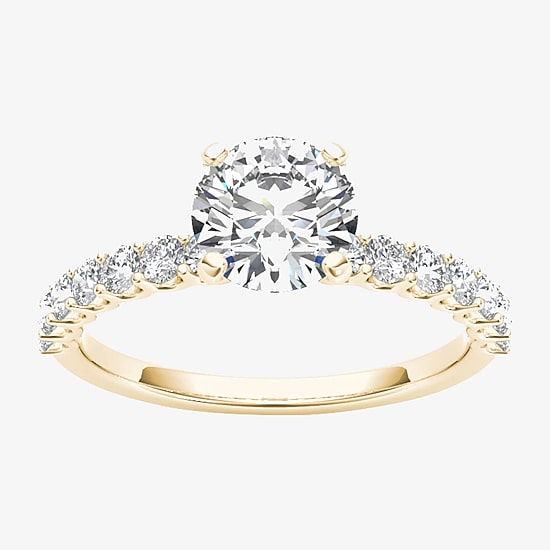 1 CT.T.W. Natural Round Diamond 14K Gold Engagement Ring