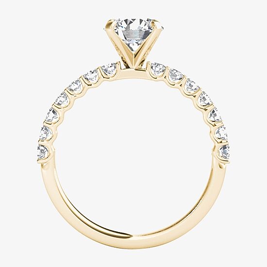 1 CT.T.W. Natural Round Diamond 14K Gold Engagement Ring