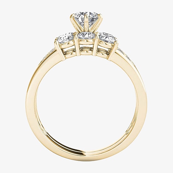 1 1/2 CT.T.W. Natural Diamond 14K Yellow Gold Bridal Set