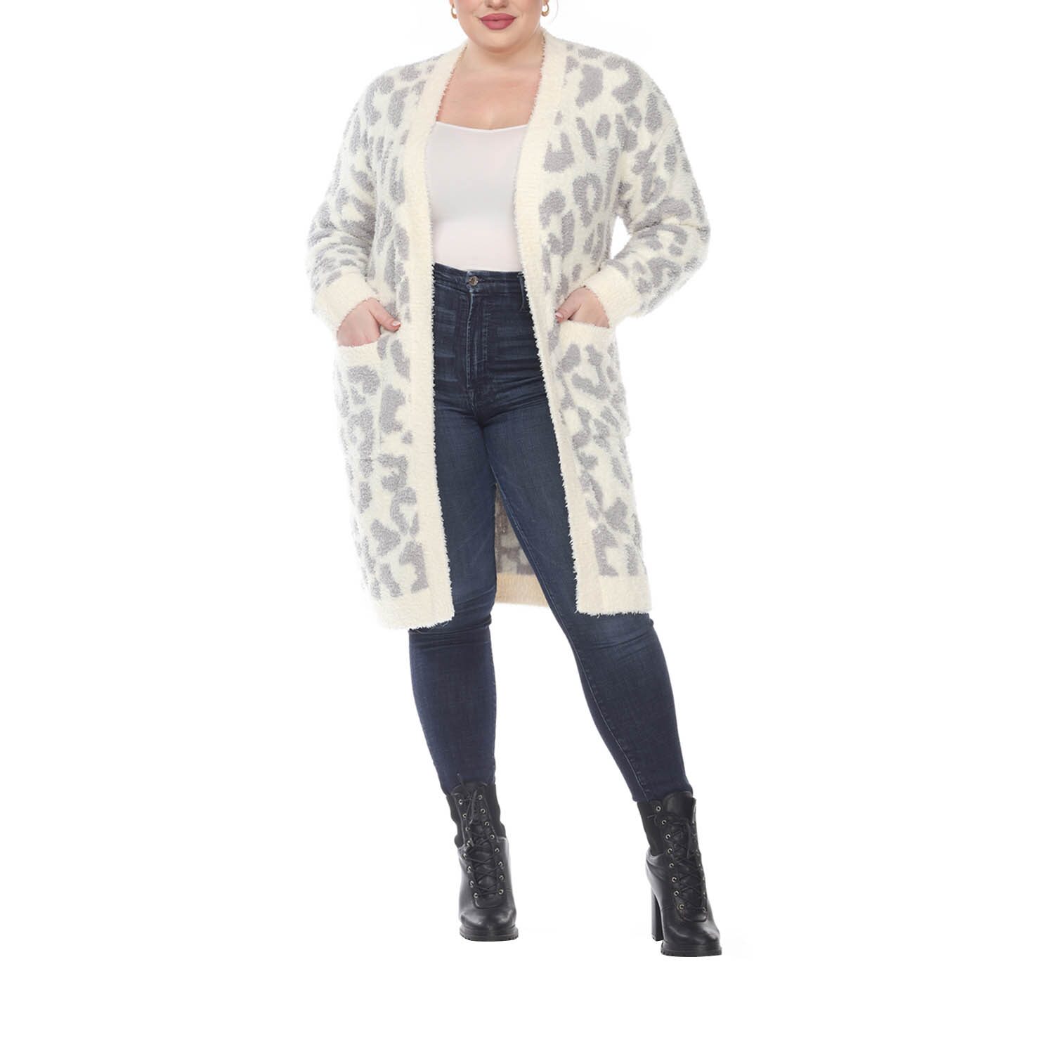 White Mark Womens Plus Midweight Coat