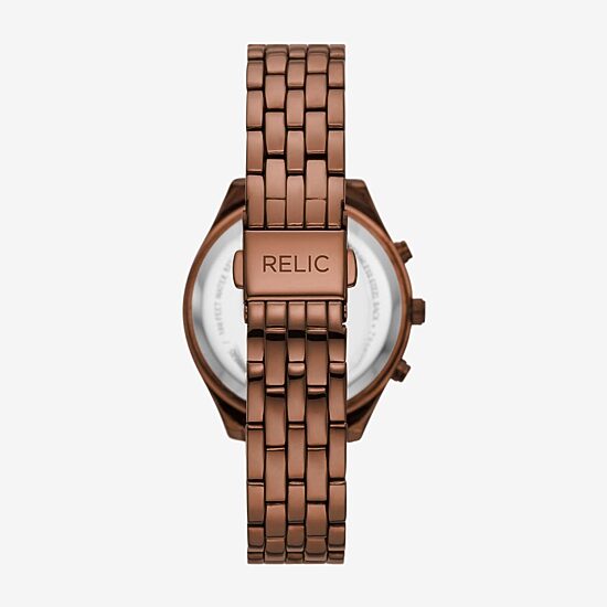 Relic By Fossil Everly Womens Brown Bracelet Watch Zr16010