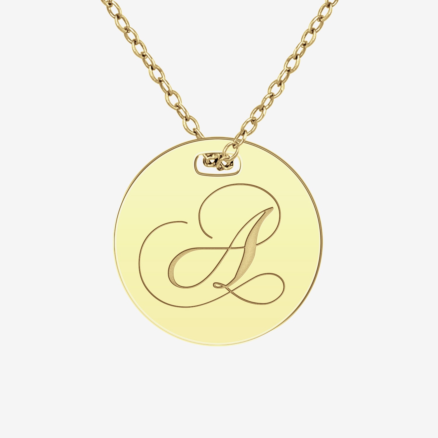 Womens 24K Gold Over Silver 18 Inch Pendant Necklace
