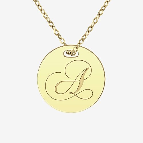 Womens 24K Gold Over Silver 18 Inch Pendant Necklace, One Size, Yellow