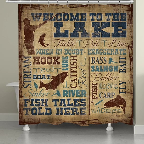 Laural Home Welcome To The Lake Shower Curtain
