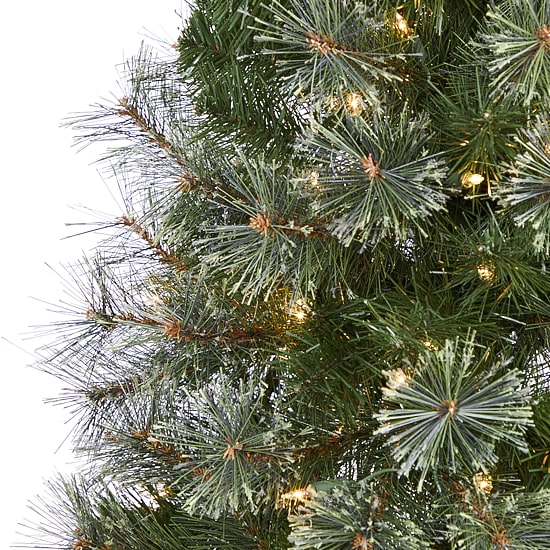 Nearly Natural Cashmere Slim Faux 5 Foot Pre-Lit Christmas Tree