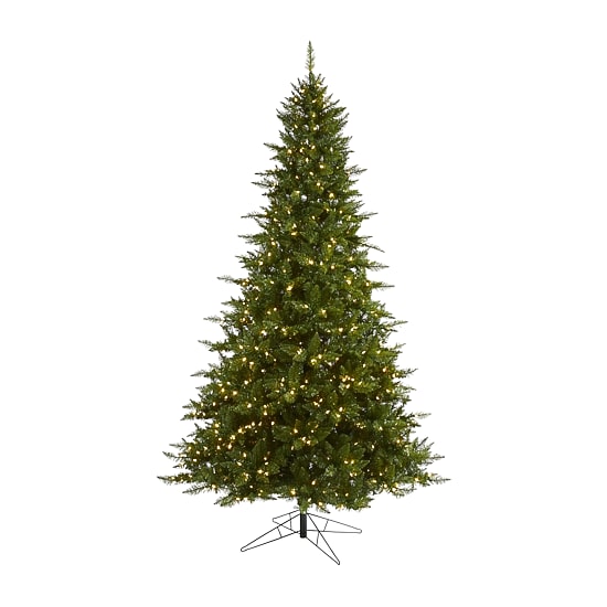 Nearly Natural Vermont Faux 9 Foot Pre-Lit Spruce Christmas Tree