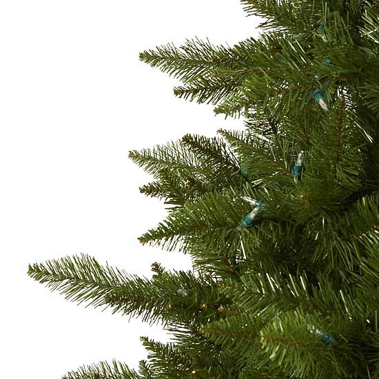 Nearly Natural Vermont Faux 9 Foot Pre-Lit Spruce Christmas Tree