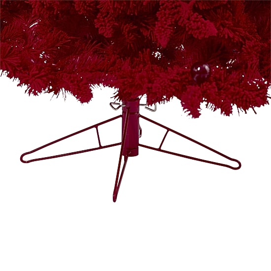 Nearly Natural Flocked Faux 7 Foot Pre-Lit Fir Christmas Tree