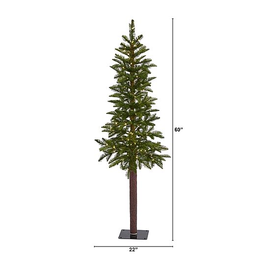 Nearly Natural Alfaux 5 Foot Pre-Lit Christmas Tree