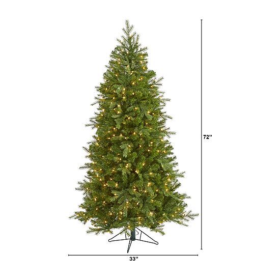 Nearly Natural Vienna Faux 6 Foot Pre-Lit Fir Christmas Tree