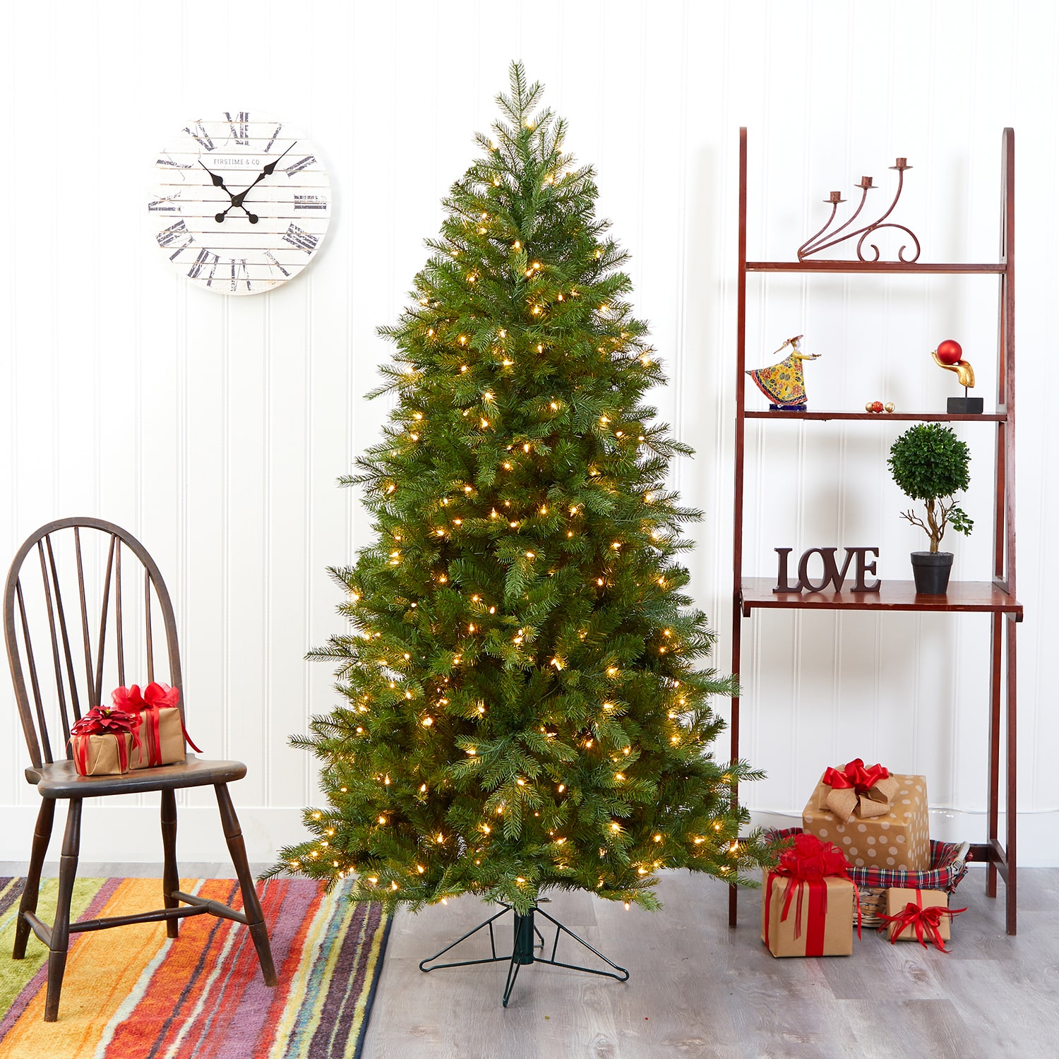 Nearly Natural Vienna Faux Foot Pre-Lit Fir Christmas Tree