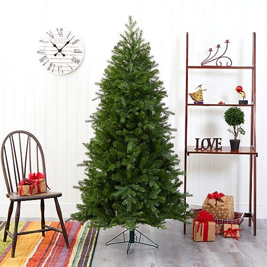 Nearly Natural Vienna Faux 6 Foot Pre-Lit Fir Christmas Tree