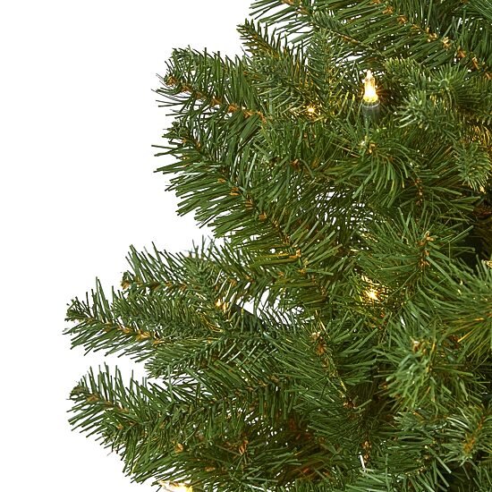Nearly Natural Faux 5 Foot Pre-Lit Spruce Christmas Tree