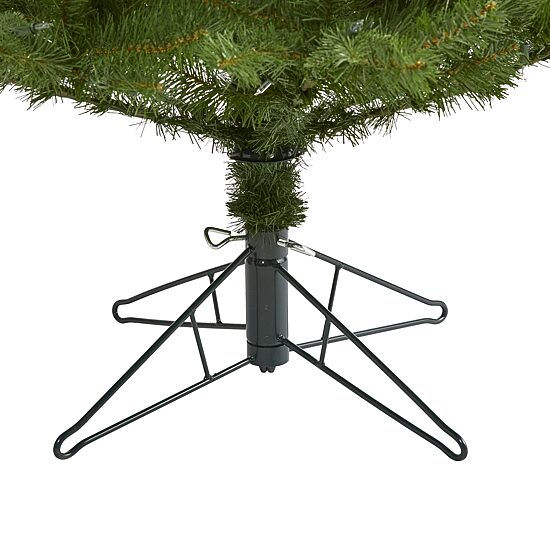 Nearly Natural Faux 6 1/2 Foot Pre-Lit Spruce Christmas Tree